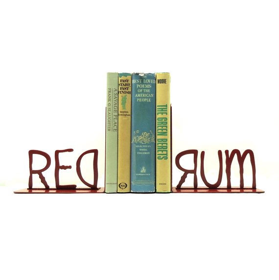 Redrum Bookends by KnobCreekMetalArts